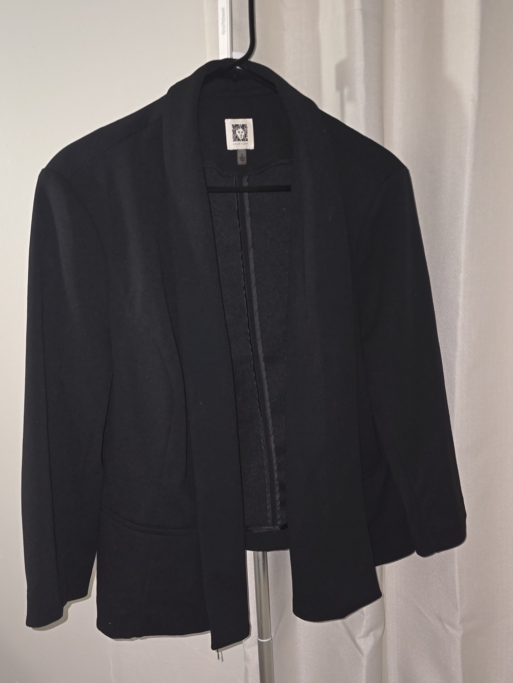 Anne Klein Black Open-Front Blazer